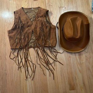 Cowboycowgirl Vest And Hat From